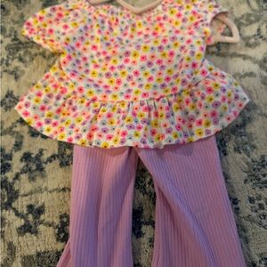 Cat & Jack Pink and Yellow Floral Top